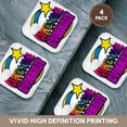 thumbnail image 6 of 3drose, Shooting Star Rainbow Awesome Gymnast, Set of 4 Coasters - Soft, 6 of 7