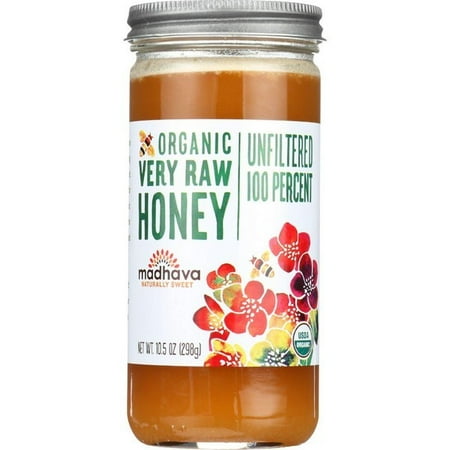 Madhava Honey Honey - Organic - Very Raw - 100 Percent Unfiltered - 10.5 Oz - pack of