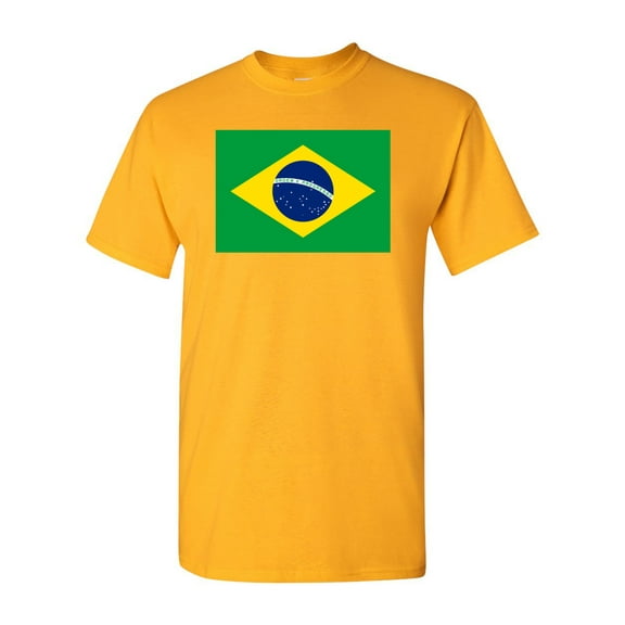 Brazil Country Flag Adult DT T-Shirt Tee