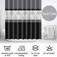 thumbnail image 6 of Black Grey Geometric Shower Curtain Sets with 12 Hooks,Modern Boho Farmhouse Bathroom Curtain,Water Repellent Polyester Fabric Abstract Bath Curtain Washable for Bathroom Decor 72x72in, 6 of 6