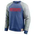 thumbnail image 2 of Men's Darius Rucker Collection by Fanatics Royal/Heather Gray New England Patriots Throwback Color Block Raglan Pullover, 2 of 3