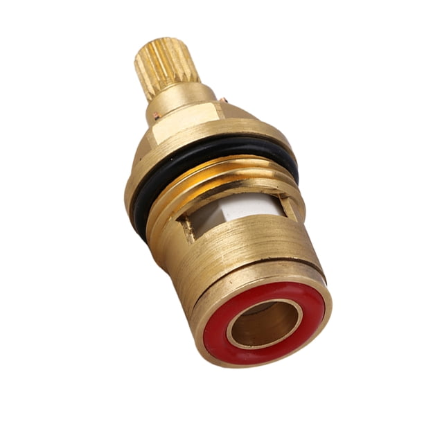 Bearachild Cartucho de disco de cerámica de latón resistente para válvulas de grifo Cartucho de disco de cerámica de latón de válvulas de Accesorios de baño Rojo