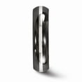 thumbnail image 3 of Edward Mirell Black Titanium Domed & 925 Sterling Silver Inlay 6mm Band Size: 6; for Adults and Teens; for Women and Men, 3 of 7