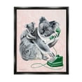 thumbnail image 2 of Stupell Industries Koala & Baby Green Rotary Phone Vintage Botanicals Graphic Art Luster Gray Floating Framed Canvas Print Wall Art, Design by Amelie Legault, 2 of 5