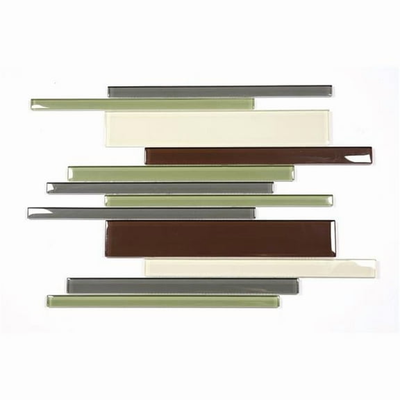 Abolos UNBMSCWLN-BC Modern Yellow Multi-Color 12 in. x 12 in. Mixed Glass Mosaic Wall Tile