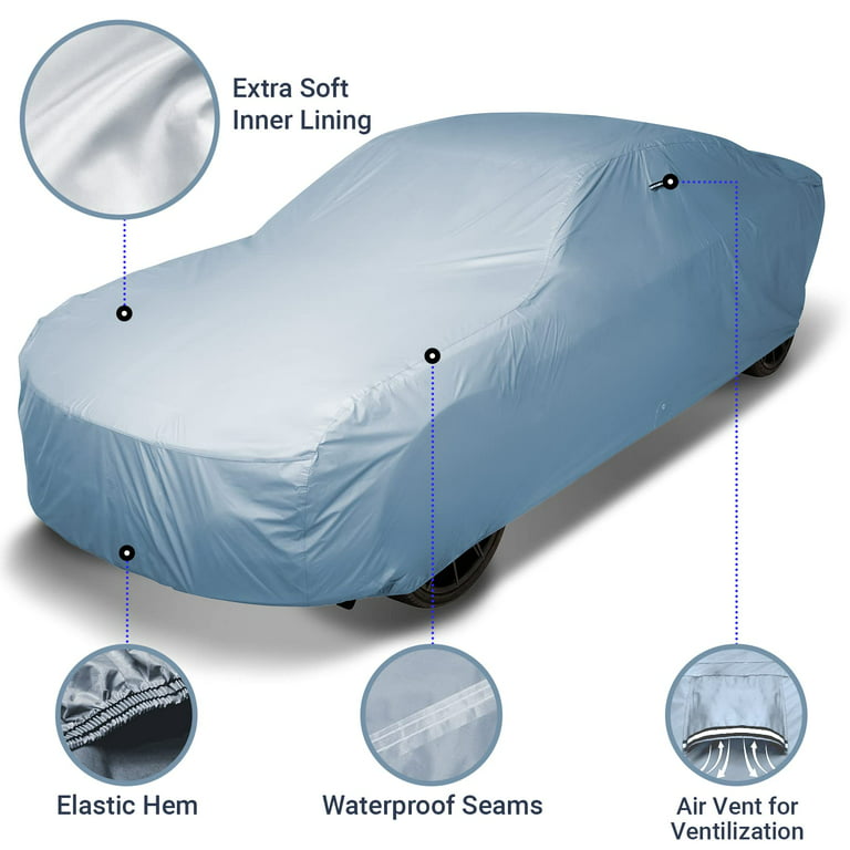 iCarCover Fits: [Jaguar XJL] 2010-2019 Premium Full Car Cover Waterproof  All Weather Resistant Custom Outdoor Indoor Sun Snow Storm Protection
