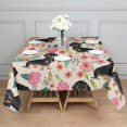 thumbnail image 3 of Dachshund and Flower Square Tablecloth,Waterproof Square Table Cover,Wipeable Spillproof Washable Table Cover for Home Kitchen Party Decor 42"X42"(107x107cm), 3 of 6
