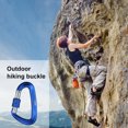 thumbnail image 2 of Soidarity Mosquetón de escalada Camping Aluminio 1200KG Hebilla de anillo en D Seguridad Deportes Montañismo Colgante Mosquetón portátil Ropa Deportiva, Zapatos Soidarity OD020384-00, 2 of 6