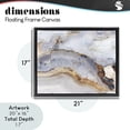 thumbnail image 4 of Stupell Industries Glam Marbled Gold Stone Black Floating Frame Canvas Art, 21 x 17, by Svetlana Aleynikova, 4 of 8