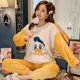 thumbnail image 1 of Pijama de otoño e invierno para mujer, de manga larga, de polar coral, estilo dulce de franela, Winnie the Poole, traje de casa, 1 of 6