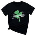 thumbnail image 2 of T-shirts de la Saint-Patrick pour Femmes, Col Rond, Manches Courtes, Imprimé Arbre de Noël, 2 of 4