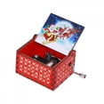 thumbnail image 3 of Bunblic Merry Christmas Music Box Hand Crank Compact Fun Desk Decorative Collection Christmas Decoration Musical Box for Party Office Style G, 3 of 8