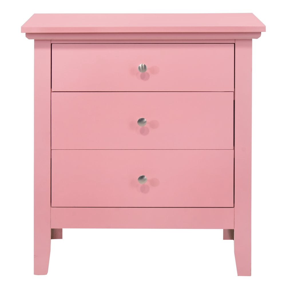 Glory Furniture Hammond Night Stand in Pink Color