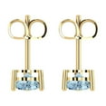 thumbnail image 4 of 1.5 Ct Heart Cut Studs Natural Sky Blue Topaz 14K Yellow Solid Solid Gold Everyday Dainty Earrings Push Back, 4 of 7