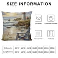 thumbnail image 5 of Chilfamy Ocean Beach Scenery Throw Pillow Cover Nautical Lighthouse Sandbeach Decorative Pillow Case Home Decor Square Pillowcase 18x18in, 5 of 5