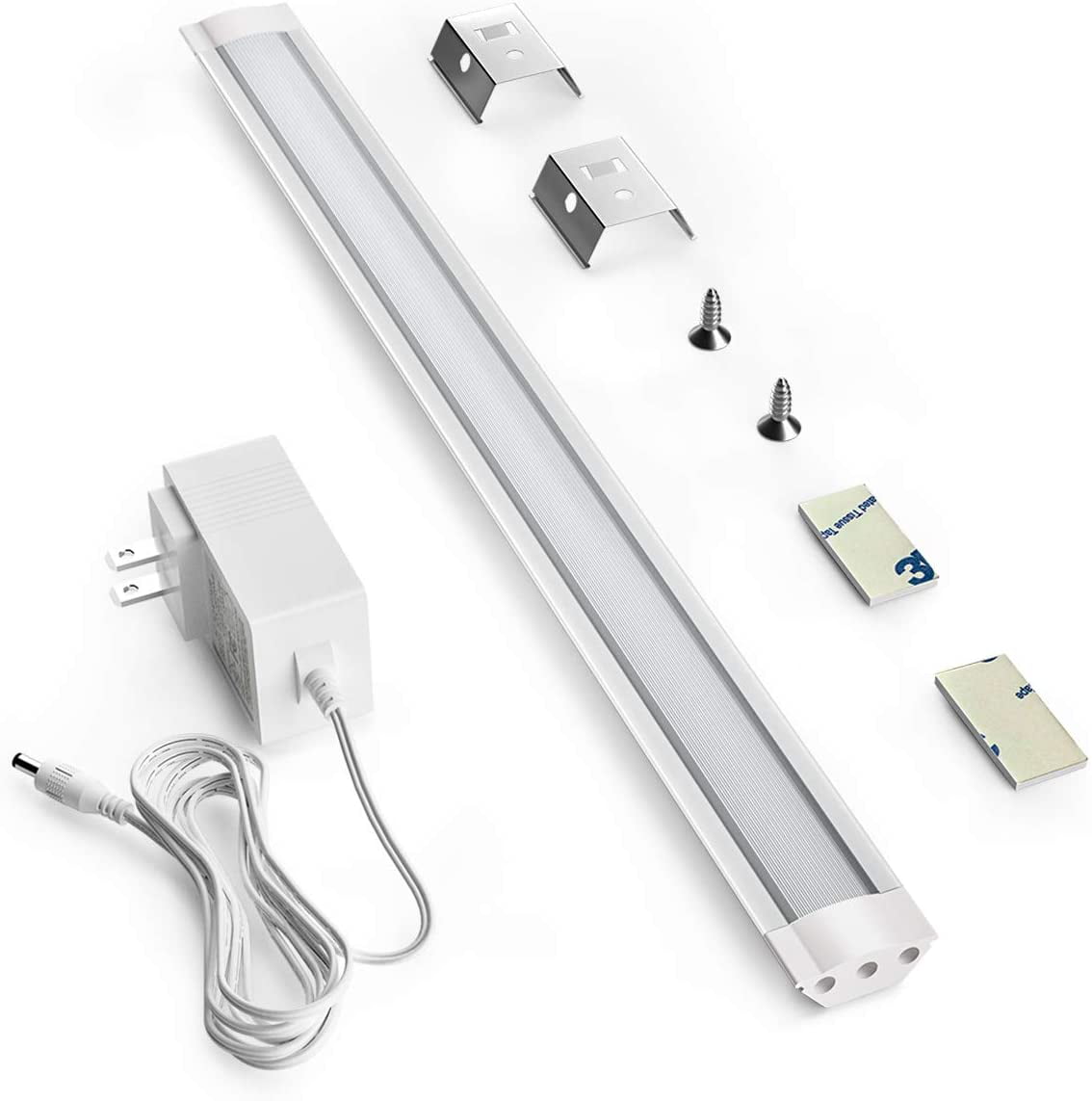 4pcs LED Strip Lights Linkable Under Cabinet Kitchen Cupboard Plug in Bar Kit 
