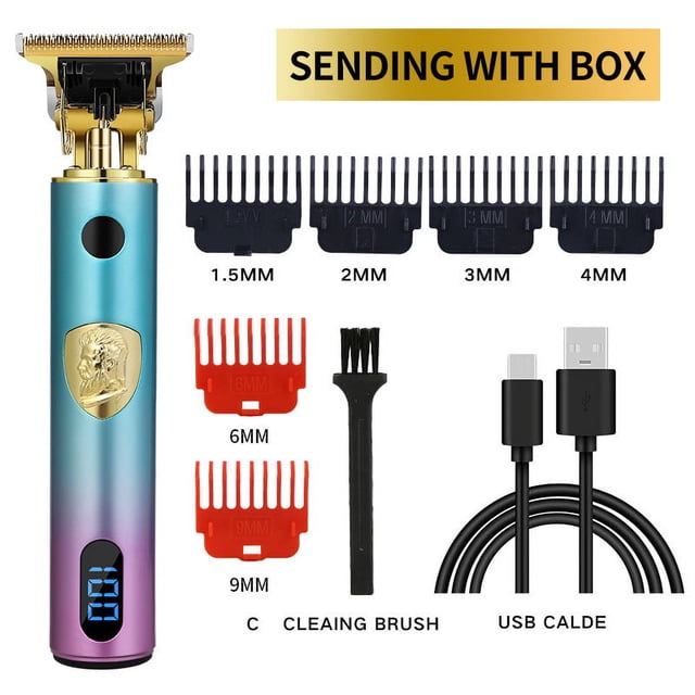 Tondeuse à Cheveux Professionnelle Rasoir Tondeuse Machine Sans Fil Barbe Électrique Hommes