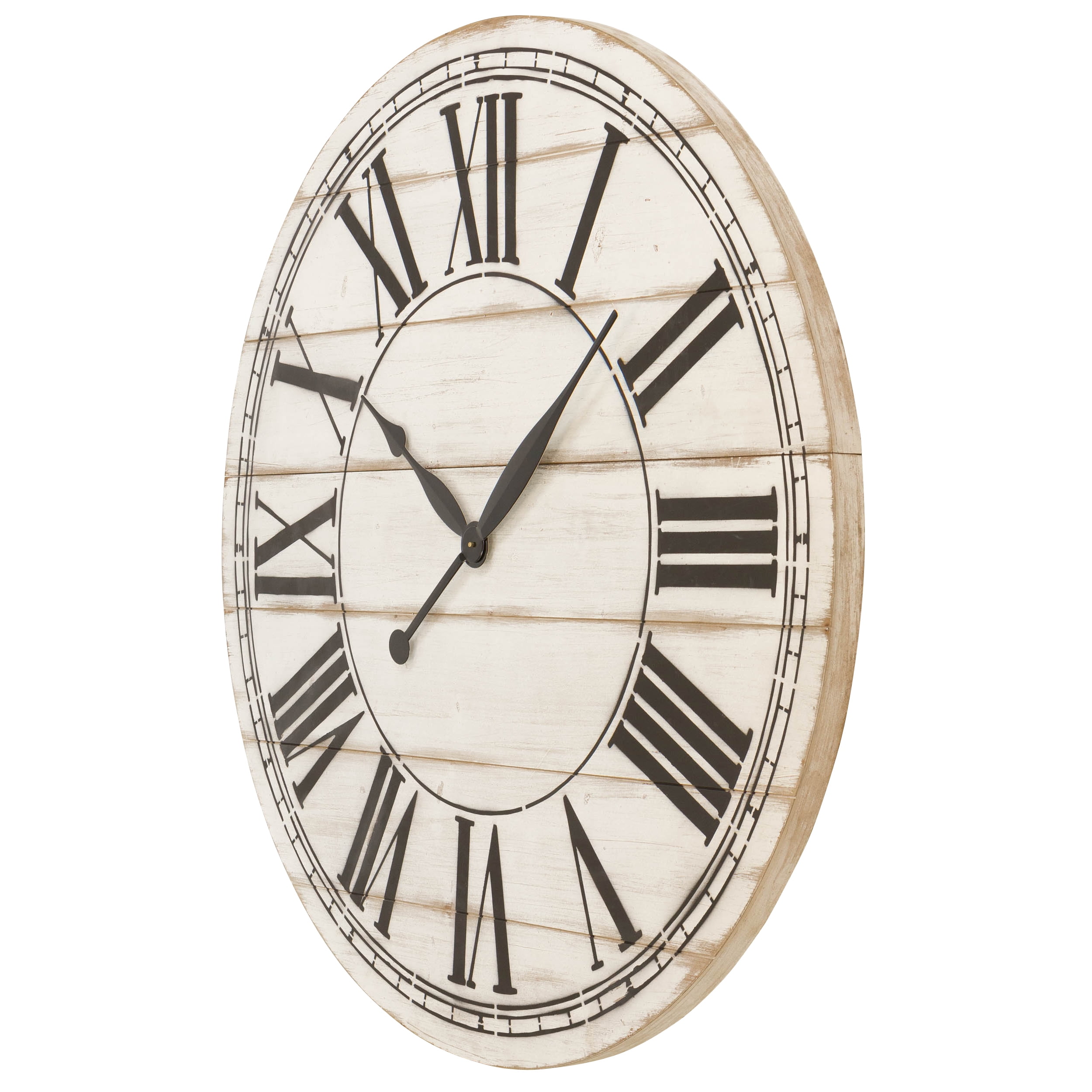 Renata Oversize Shiplap Wall Clock Walmart Com Walmart Com