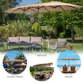 thumbnail image 4 of Costway Parasol de Patio Double Face de 15 Pi Parasol de Marché Extérieur Beige, 4 of 10