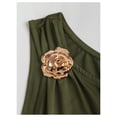 thumbnail image 3 of Vestido mini sin hombros y sin mangas Floerns, verde oscuro, 3 of 5