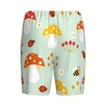 thumbnail image 2 of Lsque Mushroom Bee Mens Sleep Pajama Shorts,Short Pajama Pants, Cotton Ultra-Soft Knit-Large, 2 of 9