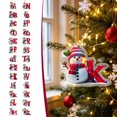 thumbnail image 3 of Mivyn Snowman Christmas Ornaments,3" Personalized Letter Ornaments for Christmas Tree, 2D Initial Ornament, Letter Ornament for DIY Hanging Xmas Decor, Gift for Family Friends, 3 of 6