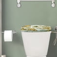 thumbnail image 2 of Renewold Palm Trees Hibiscus Print Toilet Tank Lid Cover, Stretchy Washable Toilet Lid Tank Dust Covers for Bathroom, Easy to Install and Protective, Hawaii Style, 2 of 6