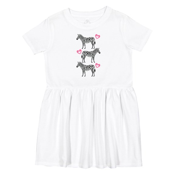 Inktastic Zebra Cute Safari Animal Girls Toddler Dress