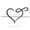 Black, variant on Personalized Infinity Heart Monogram – Custom Metal Wall Art, Romantic Home Décor, Wedding & Anniversary Gift, Made in USA (B-18x10)