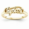 thumbnail image 1 of 925 Sterling Silver Yellow Gold-Plated Casted Polish Name Ring Band Size 7, 1 of 3
