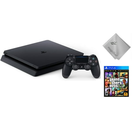 TEC Sony PlayStation 4 (PS4) Slim 1TB Console with Grand Theft Auto V Game Bundle