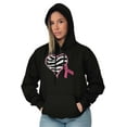 thumbnail image 3 of Zebra Heart Breast Cancer Awareness Hoodie Sweatshirt Women Brisco Brands M, 3 of 6