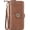 BrownD, variant on Wallets for Women Genuine Leather Credit Card Holder with RFID Blocking Large Capacity Wristlet