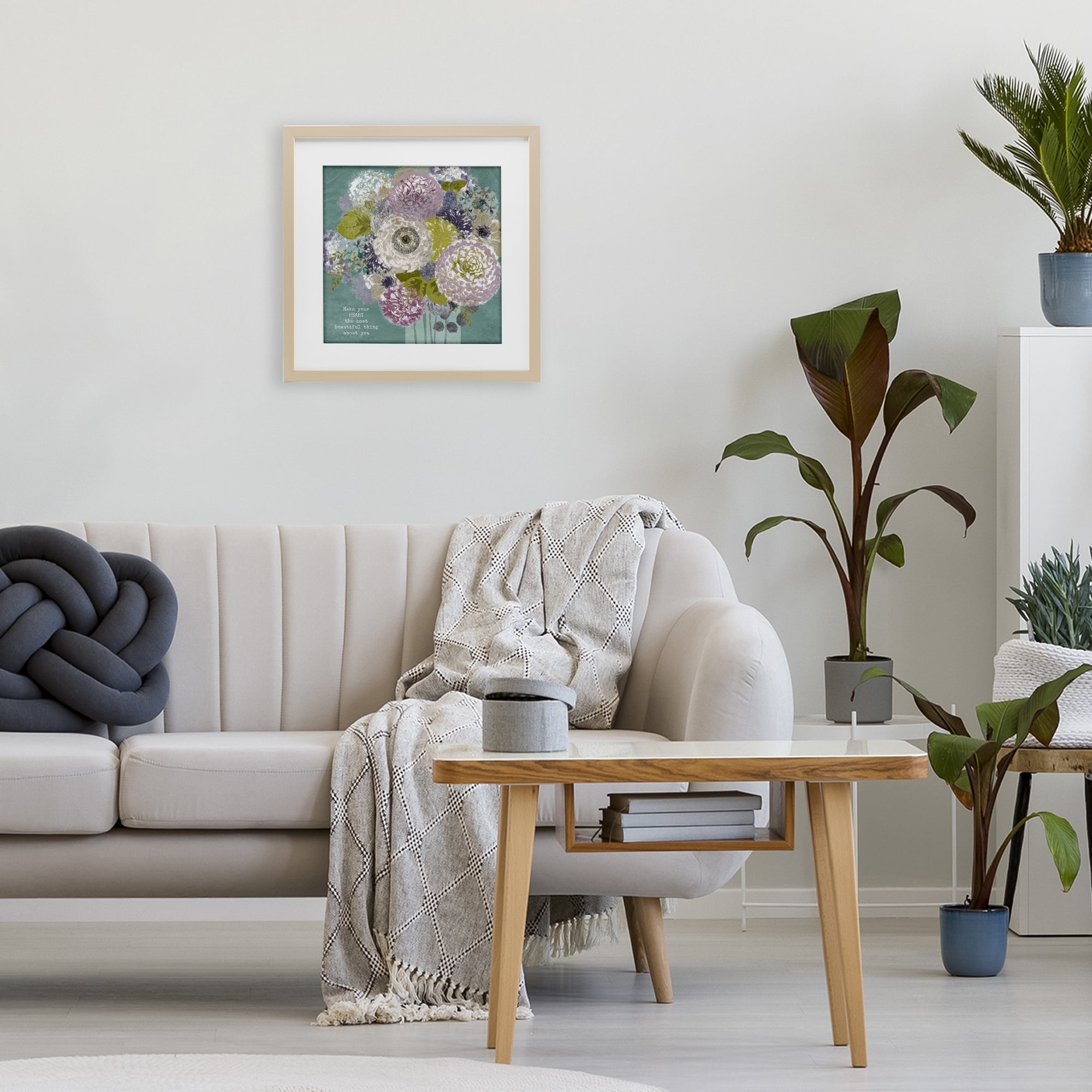 Stupell Industries Most Beautiful Thing Florals Birch Framed Print Under Glass, design by Suzanne Nicoll