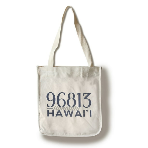Lantern Press - Honolulu, Hawaii - 96813 Zip Code (Blue) - Lantern Press Artwork (100% Cotton ...