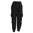 thumbnail image 1 of Pantalones deportivos holgados de poliéster para hombre, pantalones deportivos casuales de poliéster para entrenamiento, talla L, color negro, 1 of 15