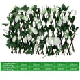 thumbnail image 4 of Expanding Trellis Artificial Flower Garden Wall Leaf Wood Telescopic Fence, 4 of 9