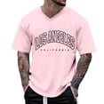 thumbnail image 1 of Camiseta oversize de verano para hombre, cuello redondo, manga corta, estampado urbano, informal - Poliéster/spandex, corte holgado, estilo deportivo/urbano, 1 of 4