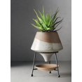 thumbnail image 3 of Home Decoration, Ceramic Vases, Juicy Plants, Flower Pots, Two-color Rough Ceramic Iron Frame, Living Room, Interior Decoration My Lux Decor Round, 3 of 9