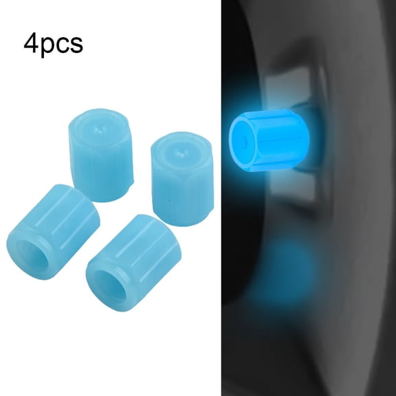 Baguer 4pcs set Universal Fluorescent Car Tire Valve Cap Luminous Bike Tire Valve Stem Cap Parts Accessories