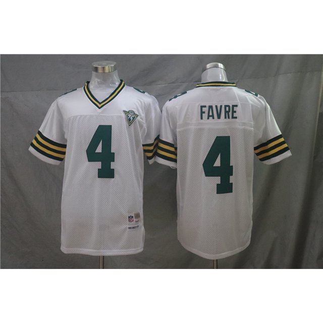 Packers Team Uniforms Football Uniforms Jerseys Legend Second Generation Retro Embroidery Training Game Uniforms Short-Sleeved T-Shirt Mesh