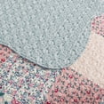 thumbnail image 6 of HoneiLife Quilt set Floral Blue & Pink Microfiber Quilt, Queen- Suitable for All Season (3 Count), 6 of 7