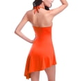 thumbnail image 3 of Siilsaa Bathing Suit for Women Women Sexy Tummy Control One Piece Swimsuits Halter Push Up Bathing Suits Orange,L, 3 of 5