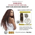 thumbnail image 5 of Ebo Bobbi Boss Infusion Human Hair Curl Crochet Braid Deep Curl Boho Box Braid 24" ( T1B/350 Off Black / Copper ), 5 of 6