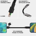 thumbnail image 3 of Cable USB 6 en 1 con llavero de carga rápida de 120 W y luz tipo C para Apple, cable de datos PD27W, 3 of 6