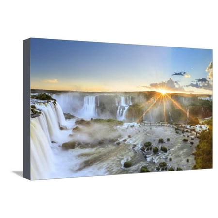 - Brazil, Iguassu Falls National Park (Cataratas Do Iguacu), Devil's Throat (Garganta Do Diabo) Stretched Canvas Print Wall Art By Michele Falzone