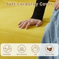 thumbnail image 2 of BMMB 82.6" Compression Floor Sofa,Folding Convertible Sleeper Sofa Bed with 2 Pillows & Side Pockets,Boneless Couch in A Box,Yellow, 2 of 8