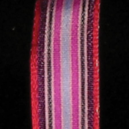 The Ribbon People Pink and Blue Striped Wired Craft Ribbon 0.5" x 108 Yards