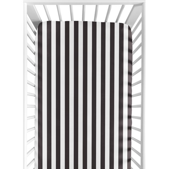 Sweet Jojo Designs Paris Black and White Fitted Crib Sheet