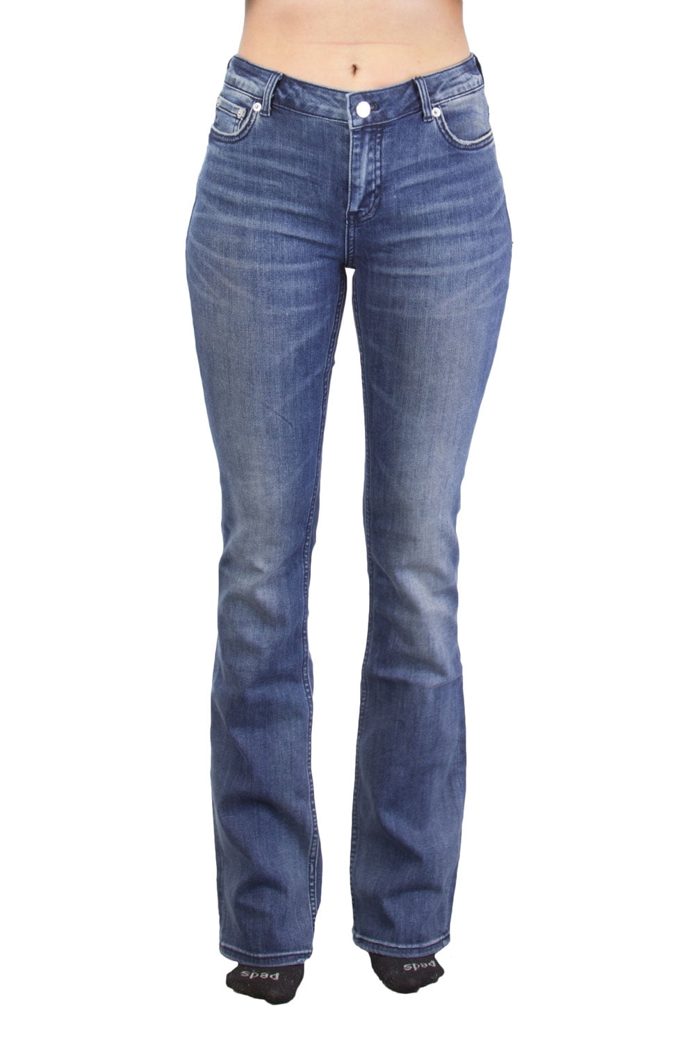 BLK DNM Women's Stonewashed Jeans, Hollis Blue, 27x34 - Walmart.com